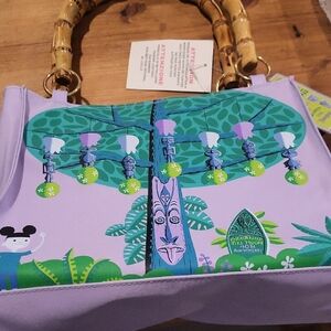 Designer Purple and Green Women's Bag